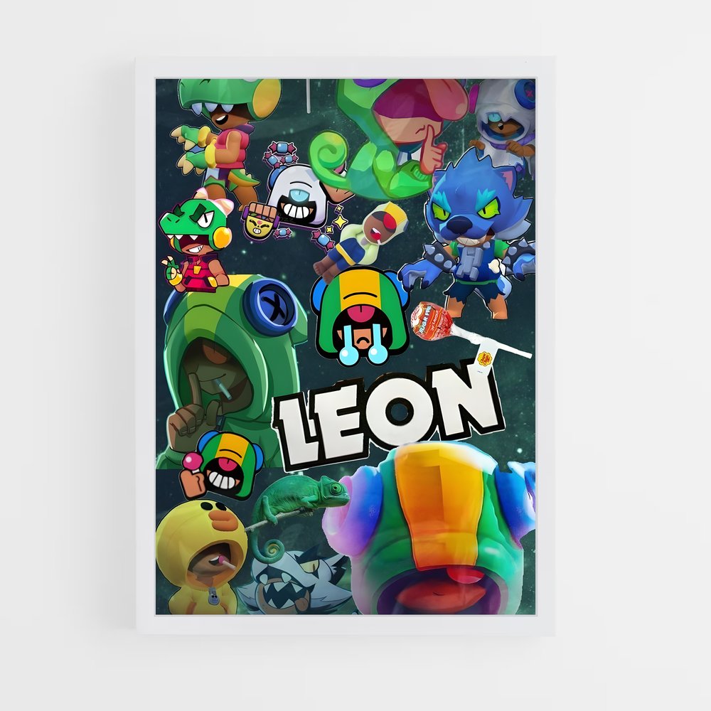 Poster Léon le Brawler – affiche Brawl Star (vue 3)